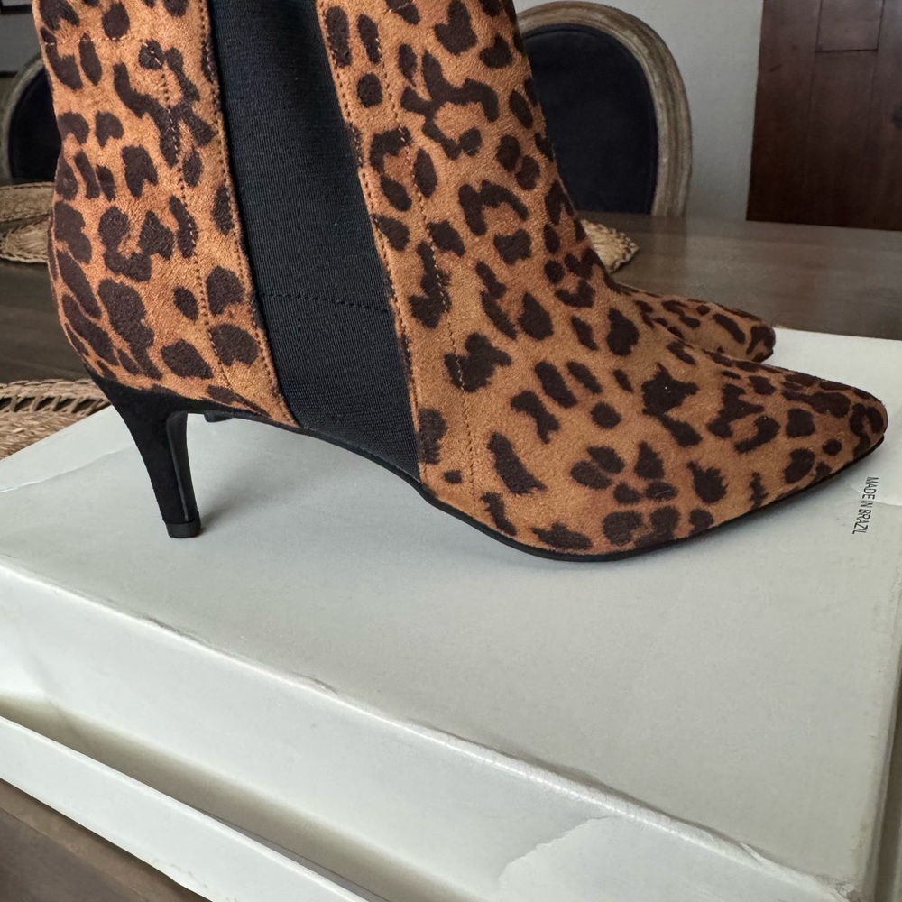 Ann Taylor Animal Print Ankle Booties - Picture 3 of 8